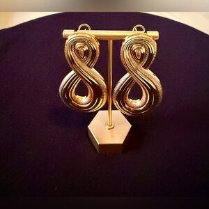 Elegant Gold plated statement earrings. Slightly bent pins from previous package